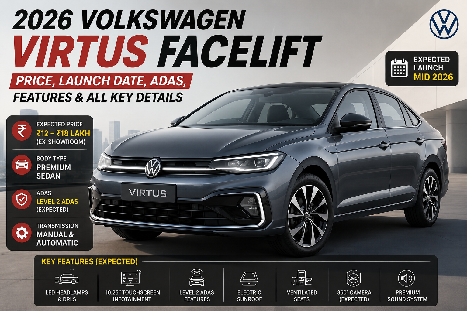 2026 Volkswagen Virtus Facelift