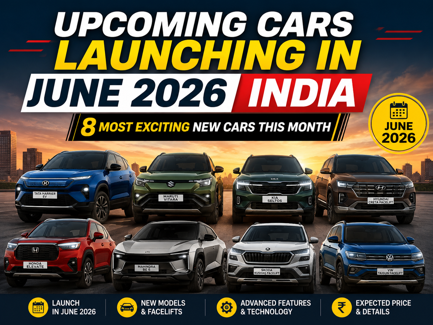 upcoming cars launching in June 2026 India